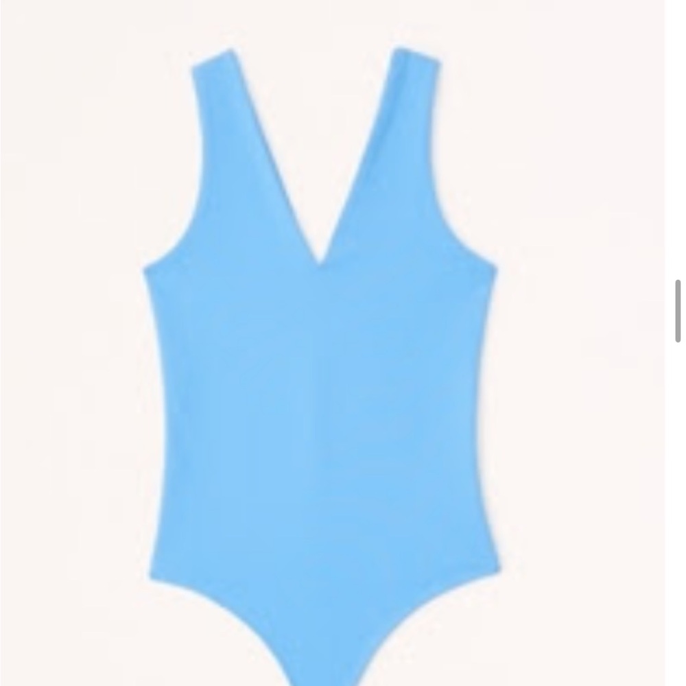 Small V-Neck Blue Bodysuit